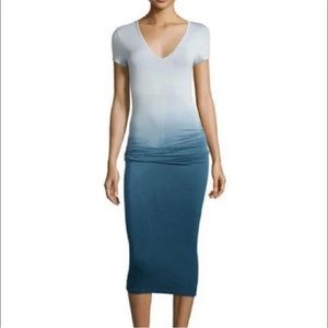 Young Fabulous & Broke Tie Dye Araya Midi Dress Womens Medium Blue NWOT